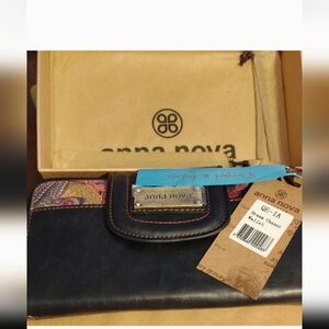 Anna Nova Retired Black and Multicolor Wallet NWT